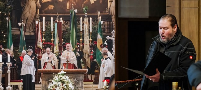 Messe im Stephansdom mit Dompfarrer Faber und Sänger Markus Kohl